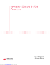 Keysight Technologies 8470B Operating And Service Manual