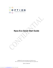 Option Audio Nyos Evo Quick Start Manual