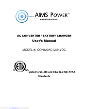 AIMS Power CON120AC12/24VDC User Manual