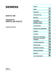 Siemens SIMATIC HMI IPC677C Manuals | ManualsLib