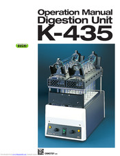 Buchi K-435 Operation Manual