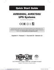 Tripp-Lite AVRX750U Quick Start Manual