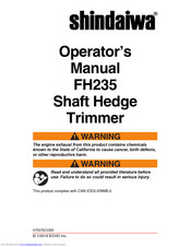 Shindaiwa FH235 Operator's Manual
