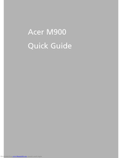 Acer M900 Quick Manual