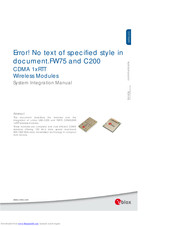 u-blox FW75-C200 User Manual