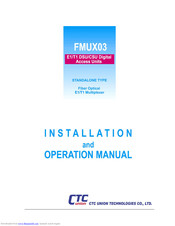 CTC Union FMUX03 Operating Instructions Manual