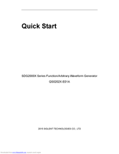SIGLENT TECHNOLOGIES SDG2000X Series Quick Start Manual