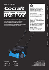 Cocraft HSR 1300 Original Instructions Manual