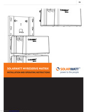 Solarwatt MYRESERVE Installation And Operating Instructions Manual