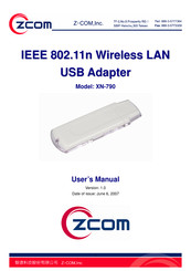 Z-Com XN-790 User Manual