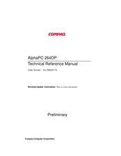 Compaq AlphaPC 264DP Technical Reference Manual