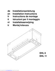 V-Zug DHL 8 Installation Instructions Manual