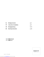 Novy 1801 Mounting Instructions