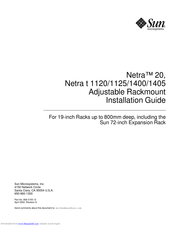 Sun Microsystems Netra 1405 Installation Manual