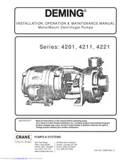 Crane DEMING 4201 Series Installation, Operation & Maintenance Manual