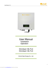 Omnik New Energy Co., Ltd. Omniksol-13k-TL3 User Manual