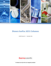 Thermo Scientific Dionex IonPac AG31 Product Manual