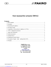 fakro ZWS12 User Manual