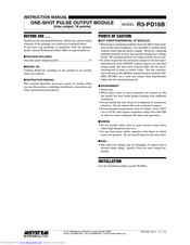 M-system R3-PD16B Instruction Manual