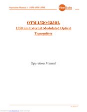 FiberLabs OTM-1550 Operation Manual