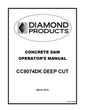 Diamond Products CC90774DK Deep Cut Operator's Manual
