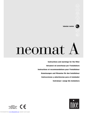 Nice Neomat A Series Instructions And Warnings For The Fitter