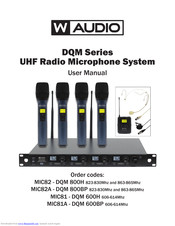 W Audio DQM 800BP User Manual