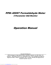 PPM Technology PPM-400ST Operation Manual