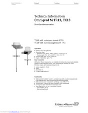 Endress+Hauser Omnigrad M TR13 Technical Information