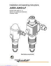 Judo JUKO-LF Installation And Operating Instructions Manual