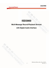 Nuvoton ISD3900 Manual