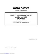 Adam Equipment AEA Series Operator's Manual