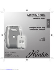 Hunter NITETIME PRO 45043 Owner's Manual And Installation Manual
