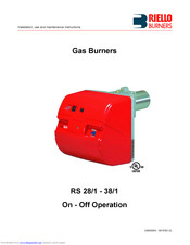Riello RS 38/1 Installation, Use And Maintenance Instructions