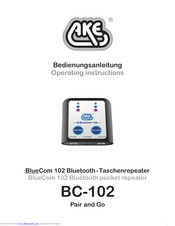 AKE BC-102 Operating Instructions Manual