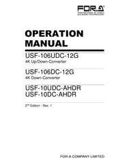 FOR-A USF-106UDC-12G Operation Manual