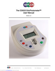 IMPLEN OD600 DiluPhotometer User Manual