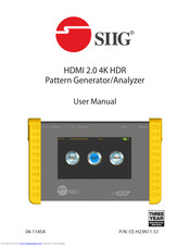 SIIG HDMI 2.0 4K HDR User Manual