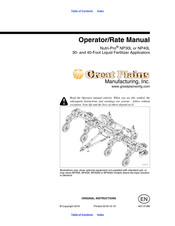 GREAT PLAINS Nutri-Pro NP40L-16R30 Operator's Manual