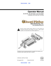 GREAT PLAINS 3N-4020F Series Operator's Manual