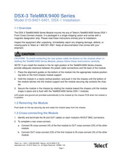 Telect DSX-3 Installation Manual