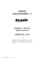 Hy-Gain Discoverer 7-1 Instructions Manual