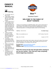 Pro Dunk Hoops Bear Owner's Manual