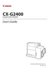 Canon CX-G2400 User Manual