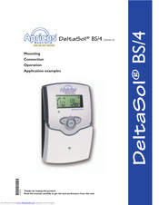Apricus DeltaSol BS/4 Manual