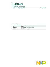 NXP Semiconductors LPC1102 User Manual