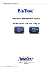 herdstar BinTrac HouseLINK HL-10PLV Installation And Operation Manual
