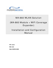 MobileAccess MA-860 Installation And Configuration Manual