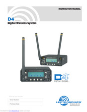 Lectronics D4T Instruction Manual