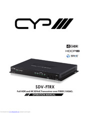 CYP SDV-FTRX Operation Manual